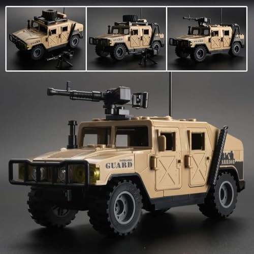 Ulanlan Military Vehicle Building Blocks Playsets 4 in 1 Army Truck Building Kit Army Vehicles Toys for Boys - Image 1