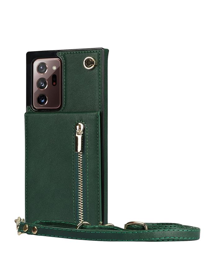 S-TOP Case For Samsung Galaxy Note20 Ultra Cross-body Zipper Square TPU+PU Back Cover Case with Holder & Card Slots & Wallet & Strap - Image 2
