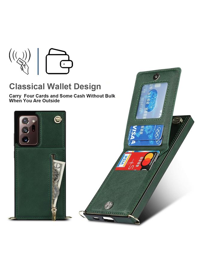 S-TOP Case For Samsung Galaxy Note20 Ultra Cross-body Zipper Square TPU+PU Back Cover Case with Holder & Card Slots & Wallet & Strap - Image 5