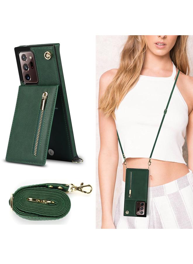 S-TOP Case For Samsung Galaxy Note20 Ultra Cross-body Zipper Square TPU+PU Back Cover Case with Holder & Card Slots & Wallet & Strap - Image 3