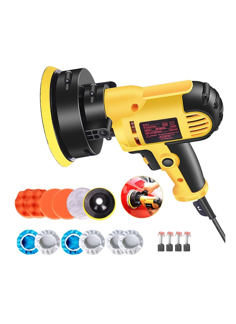 Generic Buffer Polisher For Car Detailing Variable Speed Car Polisher,700W 5 Inch,Dual Action Random Orbital, Detachable Handle Car Waxing Cleaning Kit For Polishing Cars, Furniture, Floors, Stones  - Image 1