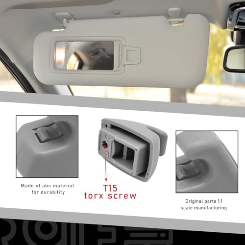 Ohleats 2 PCS Sun Visor Support Clip Retainer, OE 95994975 95994976 Sun Visor Hook Clip Replacement, Anti Vibration Sun Visor Bracket Holder for Cruze Spark Verano, Car Accessories (Gray) - Image 3