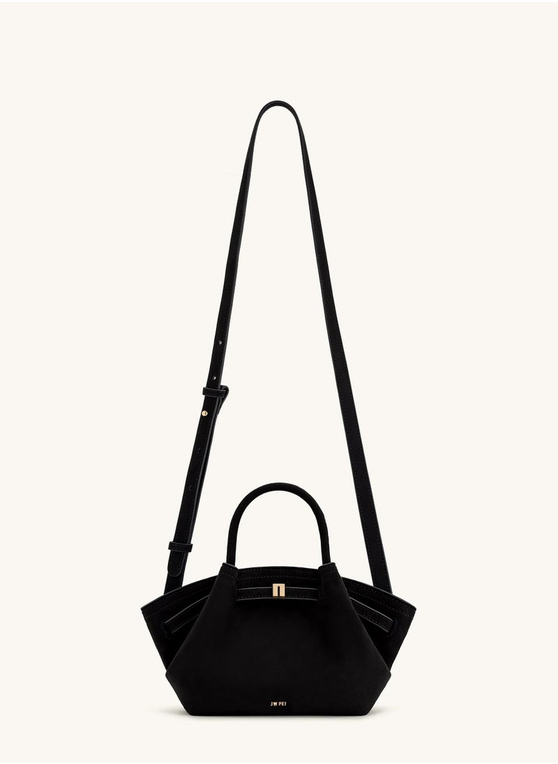 JW PEI Hana Mini Faux Suede Tote Black  - Image 1