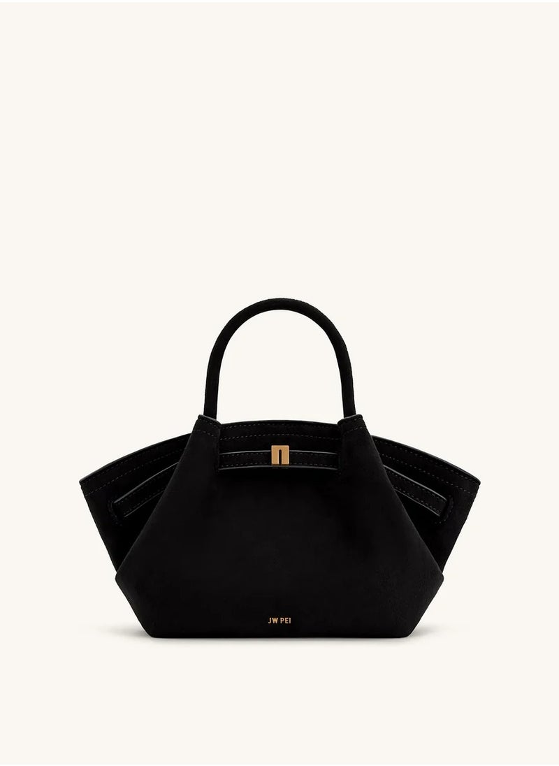 JW PEI Hana Mini Faux Suede Tote Black  - Image 2