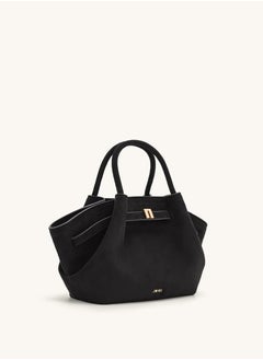JW PEI Hana Mini Faux Suede Tote Black  - Image 3