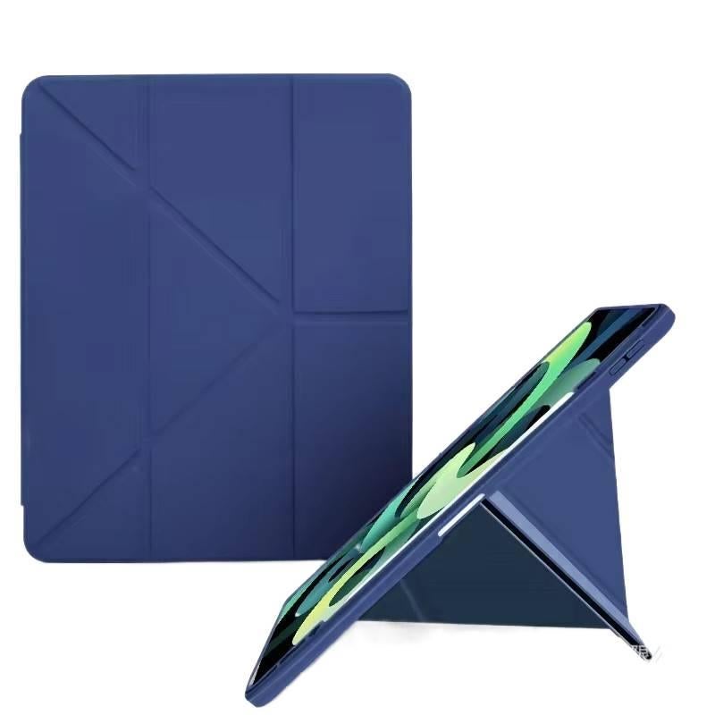 DGG Blue Transparent Clear Back iPad Case for iPad Mini with Pencil Holder - Image 1