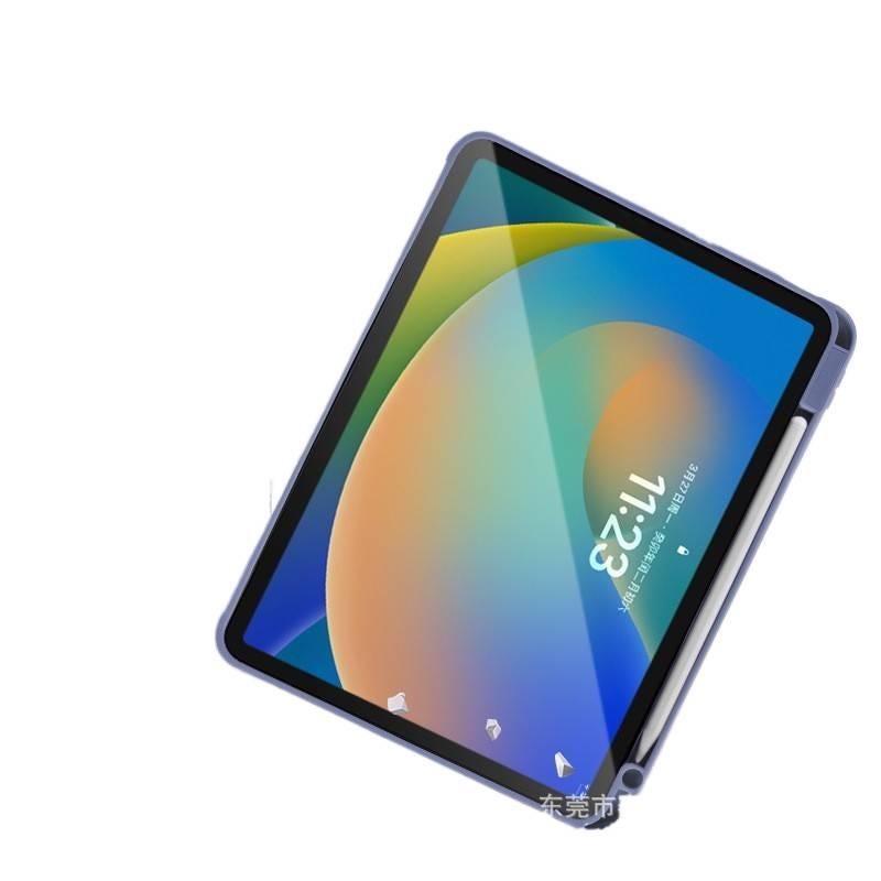 DGG Blue Transparent Clear Back iPad Case for iPad Mini with Pencil Holder - Image 4