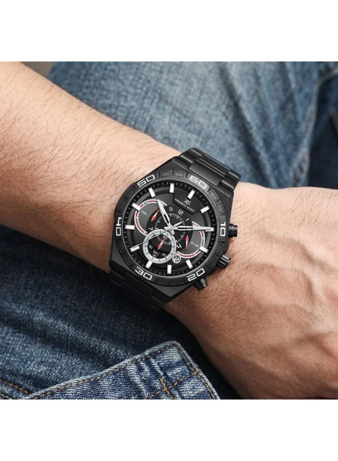 Kenneth Scott  Kenneth Scott Men's Chronograph  Black  Dial Watch - K26101-BBBB for Men | Best Price UAE