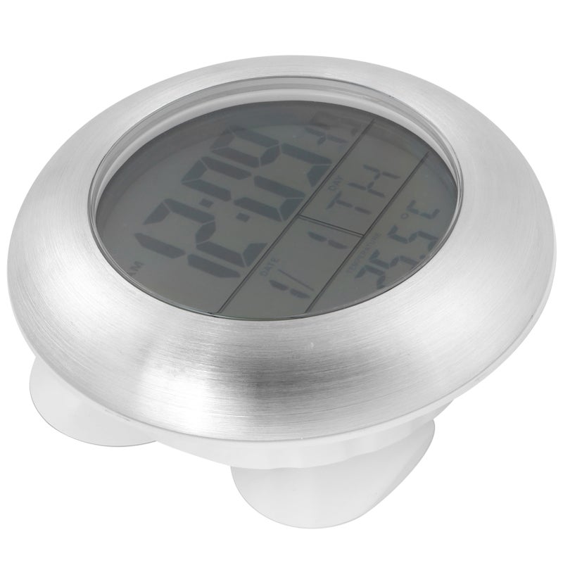 Shower Wall Clock Portable Waterproof Digital Clock with Temperature Calendar Display - Image 2