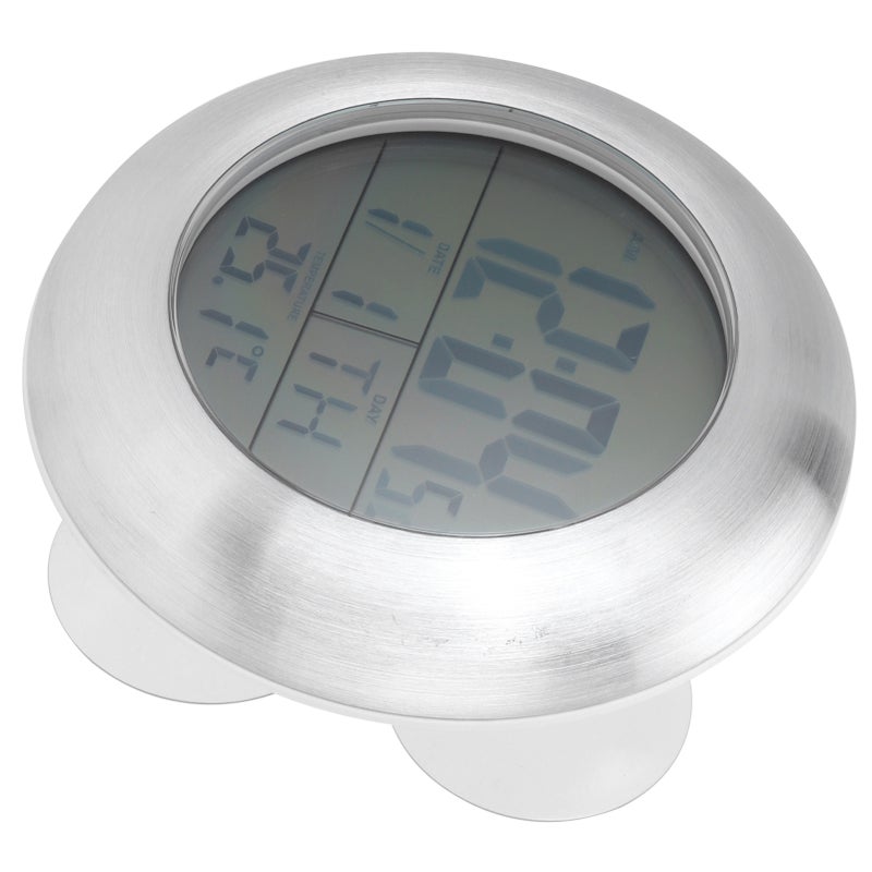 Shower Wall Clock Portable Waterproof Digital Clock with Temperature Calendar Display - Image 3