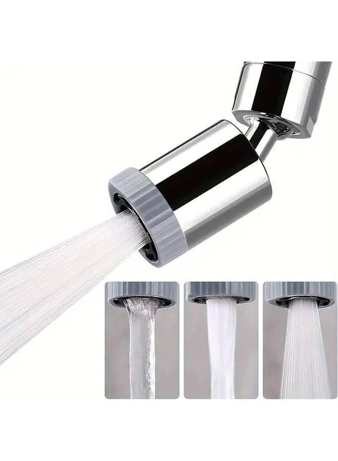360 Degree Wide Angle Swivel Kitchen Sink Faucet Aerator 3 Function Spout Chrome Finish - Image 3