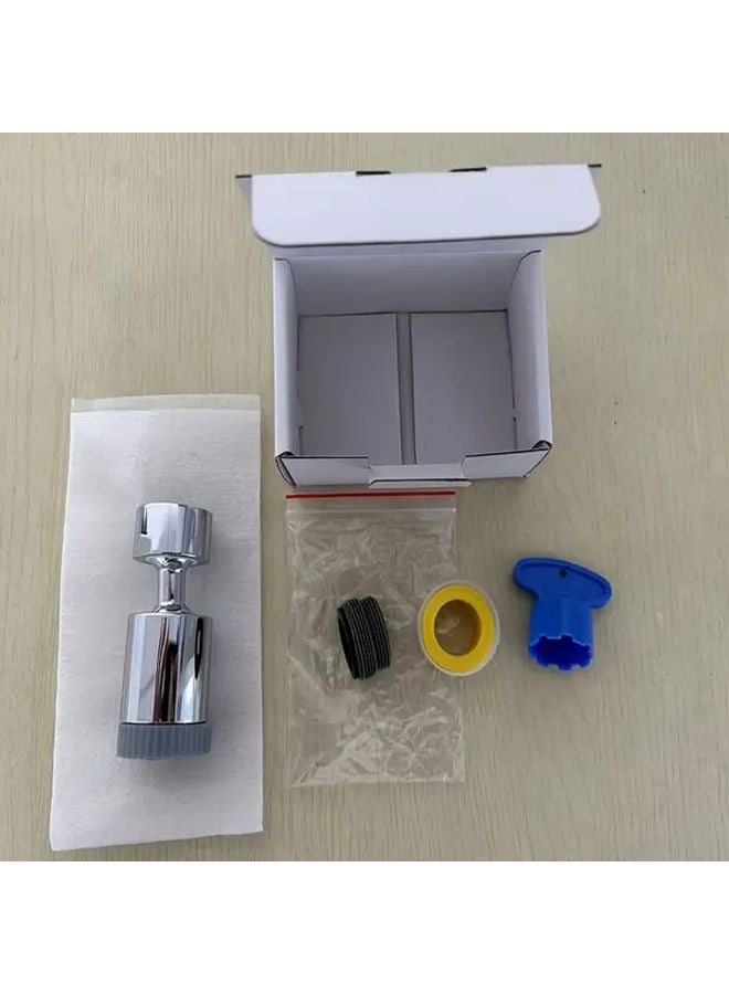 360 Degree Wide Angle Swivel Kitchen Sink Faucet Aerator 3 Function Spout Chrome Finish - Image 1