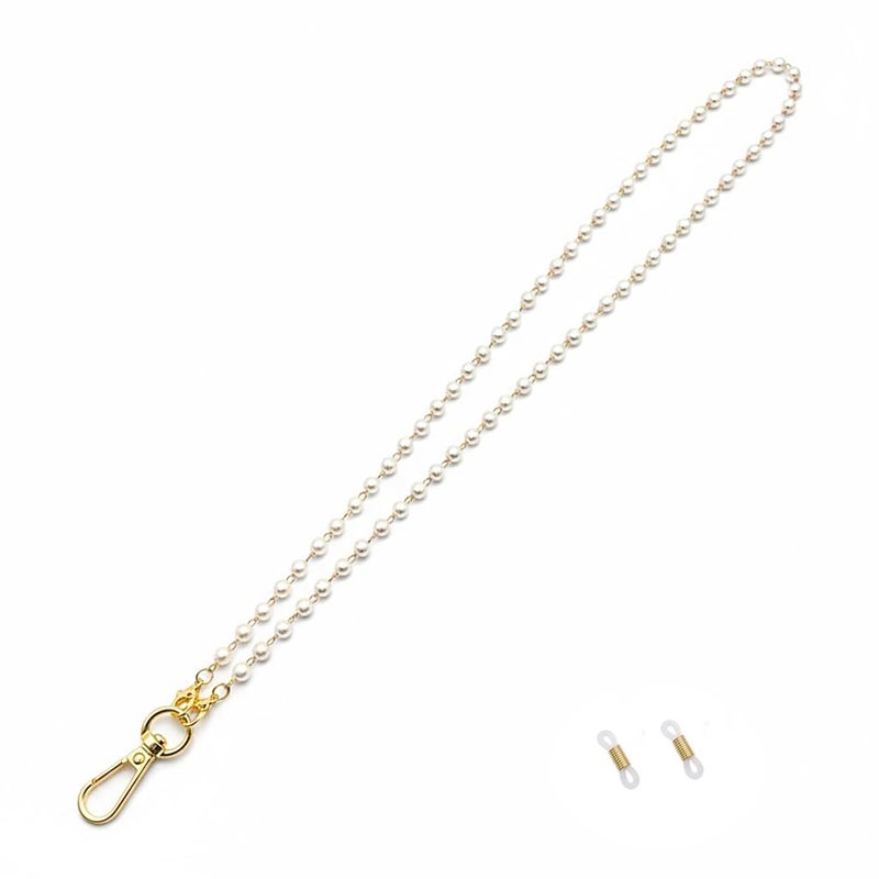 Sopopal Pearl Gold Chain Lanyard for Women Lanyards for ID Badges Classy Key Lanyards for Cruise Ship Cards - Image 1