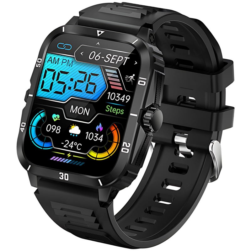 2 Inch HD Smart Watch for Men 3ATM Waterproof 25 Day Standby Wireless Call Heart Rate Monitor - Image 2
