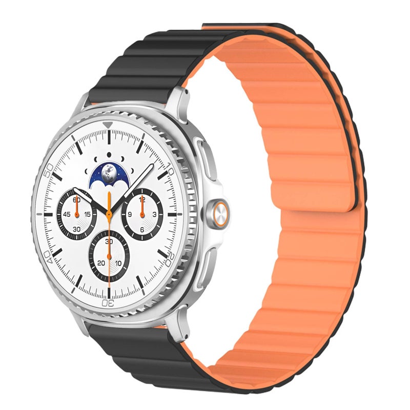 سوار ساعة ذكية رياضي من السيليكون متوافق مع Samsung Galaxy Watch 8 بملاءمة قابلة للتعديل وحزام ناعم للاستبدال اليومي باللون وردي قابل للتعديل - Lilac Ribbon - Image 4