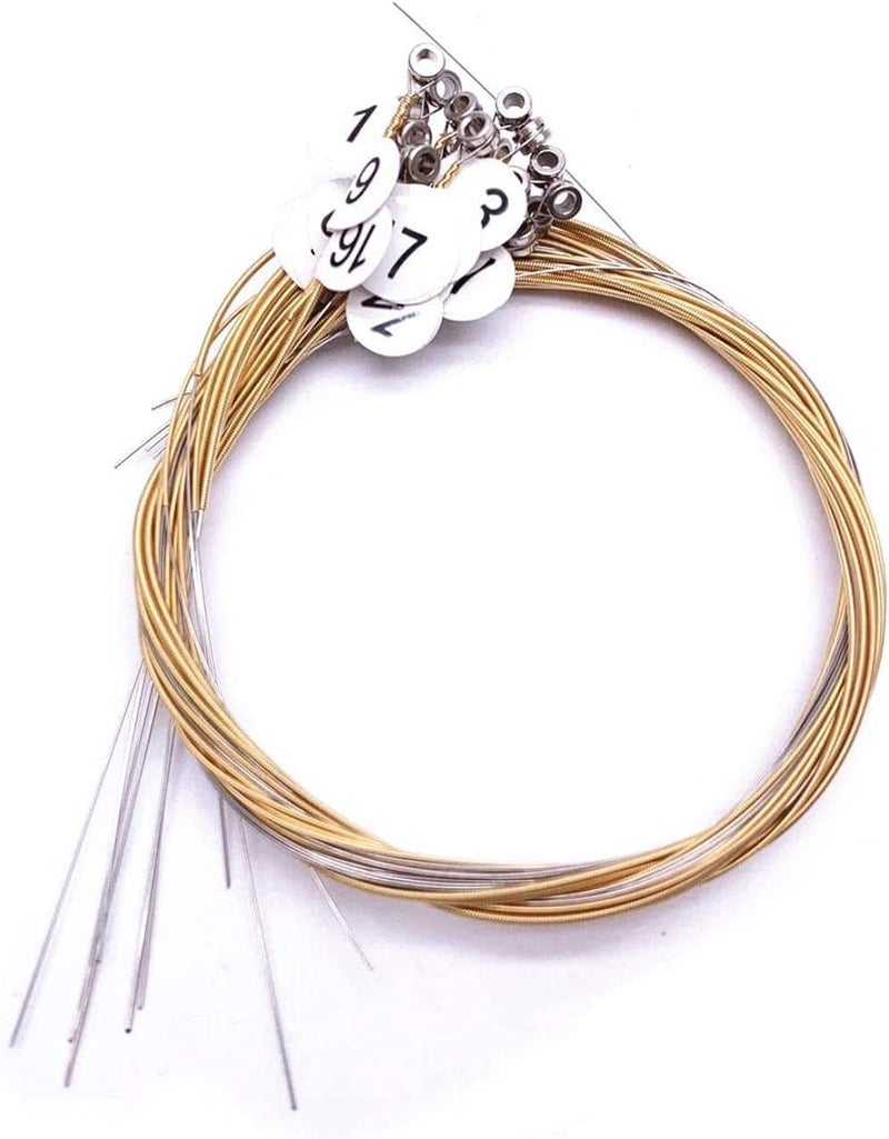 IRIDESCENT Sets of 19 Lyre Harp Strings Replacement Metal String for Lyre Harp - Image 1