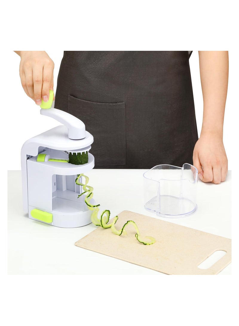 4-in-1 Vegetable Spiralizer with Rotating Blades, Heavy-Duty Zucchini Noodle Maker, Strong Suction Cup Vegetable Cutter, Removable Design for Easy Cleaning and Use. - Image 2
