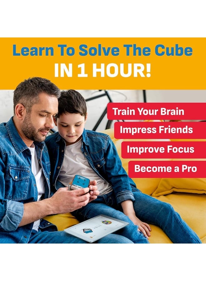 GoCube Edge Full Pack - The Connected Electronic Bluetooth Cube - 3x3 Stickerless Magnetic Speed Cube - Free App Enabled Interactive Smart Cube for Kids, Adults - STEM Puzzle Toy Cube - Image 1