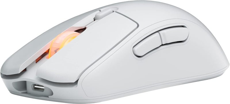 Fnatic BOLT White Wireless Gaming Mouse - Pixart 3370 Sensor, 69g, WiFi & Bluetooth Battery Life 110-210h, USB-C Charging, Kailh GM 8.0 Switches, 4 Profiles, 4 DPI Stages, Virgin PTFE Skates (Windows) - Image 1