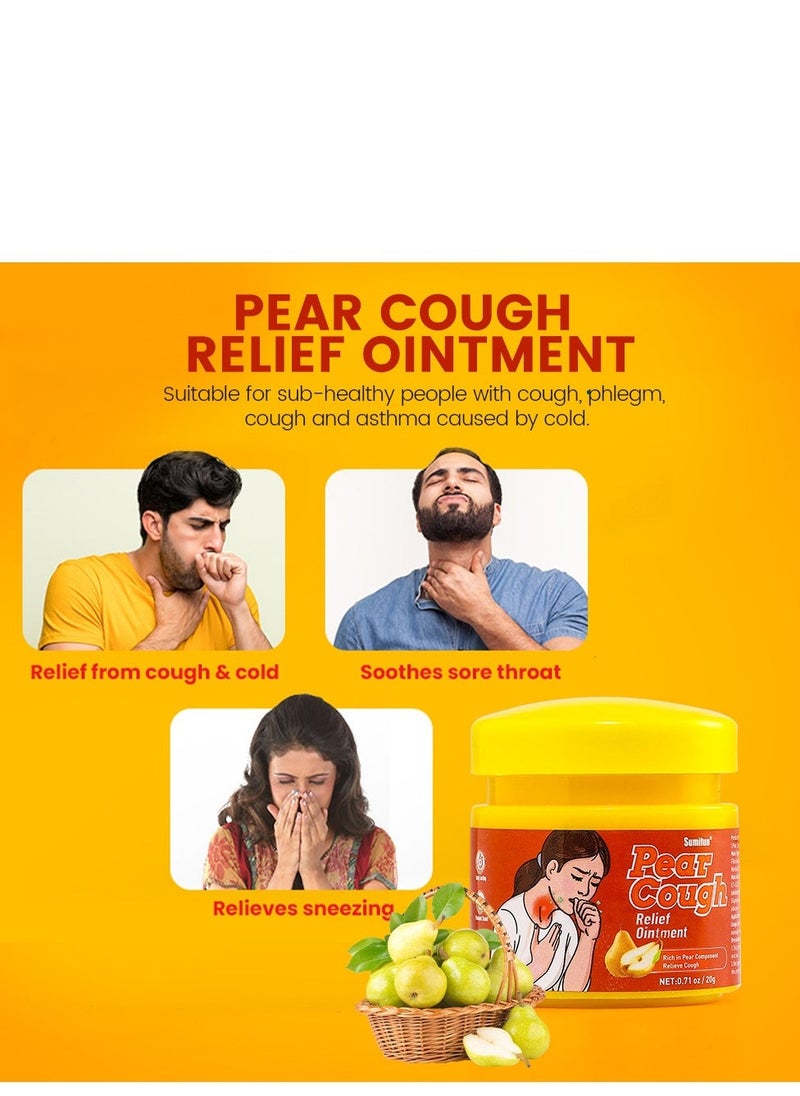 Sumifun Pear Cough Relief Ointment,suitable for sub-healthy people with cough, phlegm,cough and asthma caused by cold 20g - Image 3
