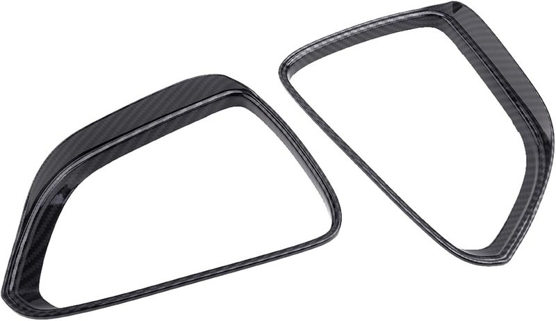 Wivplex Carbon Fiber Style Side Mirror Rain Eyebrow Cover Trim for Tesla Model 3 - Image 1