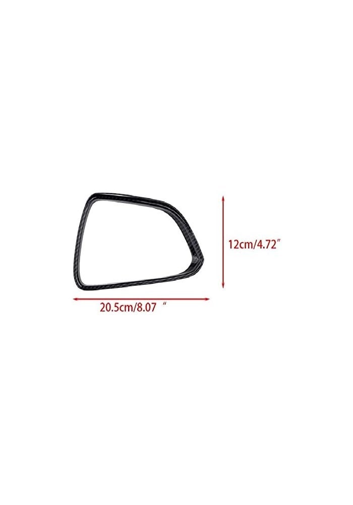 Wivplex Carbon Fiber Style Side Mirror Rain Eyebrow Cover Trim for Tesla Model 3 - Image 2