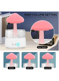 Serenova Humidifier Essential Oil Diffuser Rain Cloud 450ml 7 Colours LED Night Light 3 Power Levels 5H Timer Bedside Sleep Relaxation Mood Water Drop Sound Cold Fog for Home Office Yoga Bedroom (White)  - Image 4