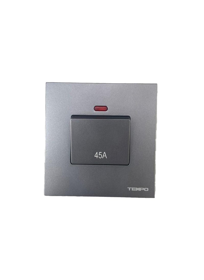 TEMPO 45A A/C switch 7X7 Gray Slim Piano  - Image 1