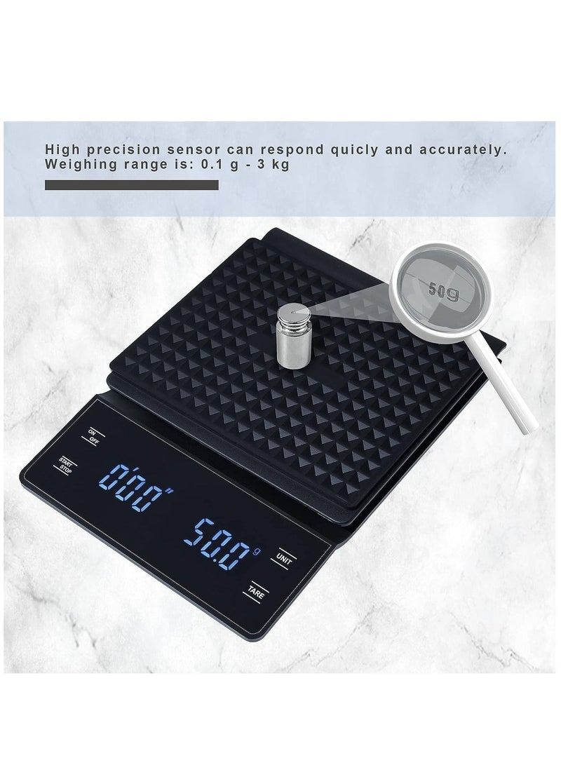 HOMESTAR Coffee Scale, Digital Espresso Scale with Back-Lit LED Display, High Precision Small Food for Baking and Cooking - Image 5