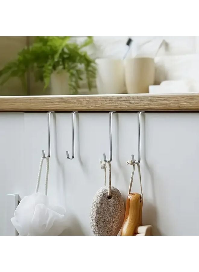 6pcs Heavy Duty Adjustable Metal Door Hooks Wall Mounted Hangers For Clothes Towels - Image 5