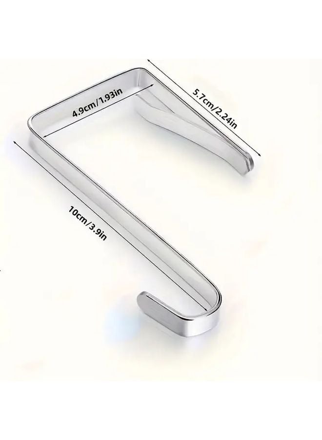 6pcs Heavy Duty Adjustable Metal Door Hooks Wall Mounted Hangers For Clothes Towels - Image 4