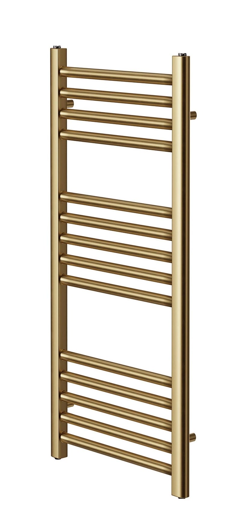 Greened House سكة مناشف مدفأة مستقيمة من النحاس المصقول من جريند هاوس 300 مم عرض × 800 مم ارتفاع رادياتور مناشف مركزي مسطح عالي