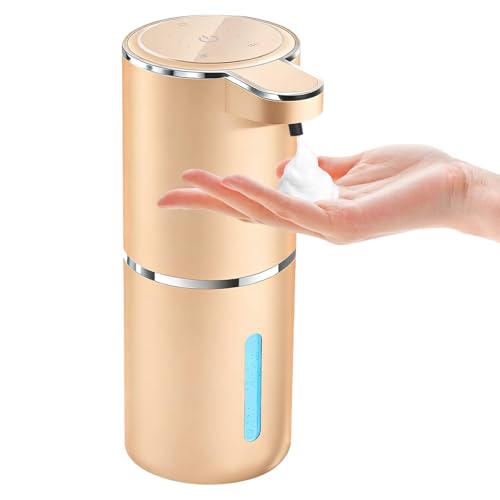 Sylfu Automatic Foaming Soap Dispenser Hand Free Pump Touchless Soap Dispenser USB Rechargeable Dispenser with 380ml 4levels Adjustable Dispenser for Bathroom Kitchen - Image 1