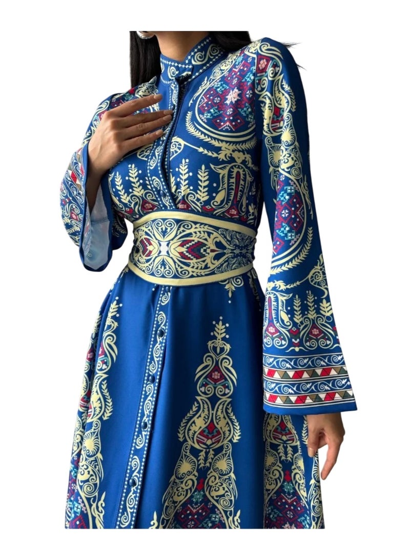 Well Elegant and eye-catching women's dress, proudly made in Turkey. Designed with authentic traditional patterns - Image 1