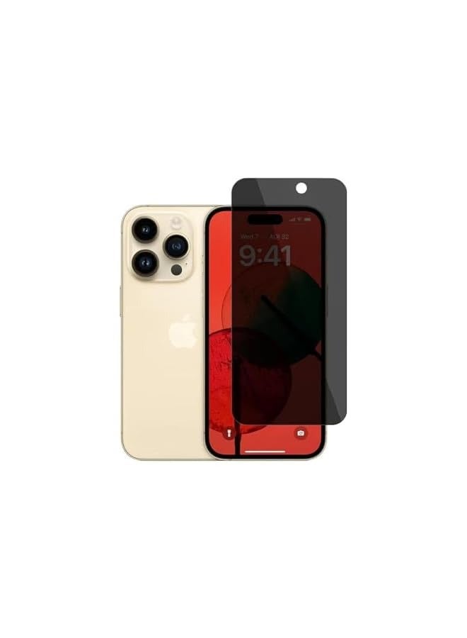 PROMASS Privacy Glass Twice-Tempered Screen Protector, 9H Damage Protection, Super Explosion Proof, Anti Finger Print, UV Protection, Anti Scratch For iPhone 15 Series (iPhone 15 Pro Max)