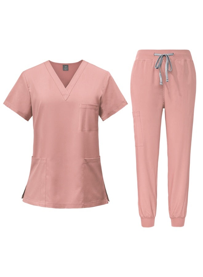 NIBEMINENT Summer Doctor Nurse Uniforms Work Uniforms Beauty SPA Pet Hospital Dental Surgery Hand Wash Gowns Split Suit - Image 1