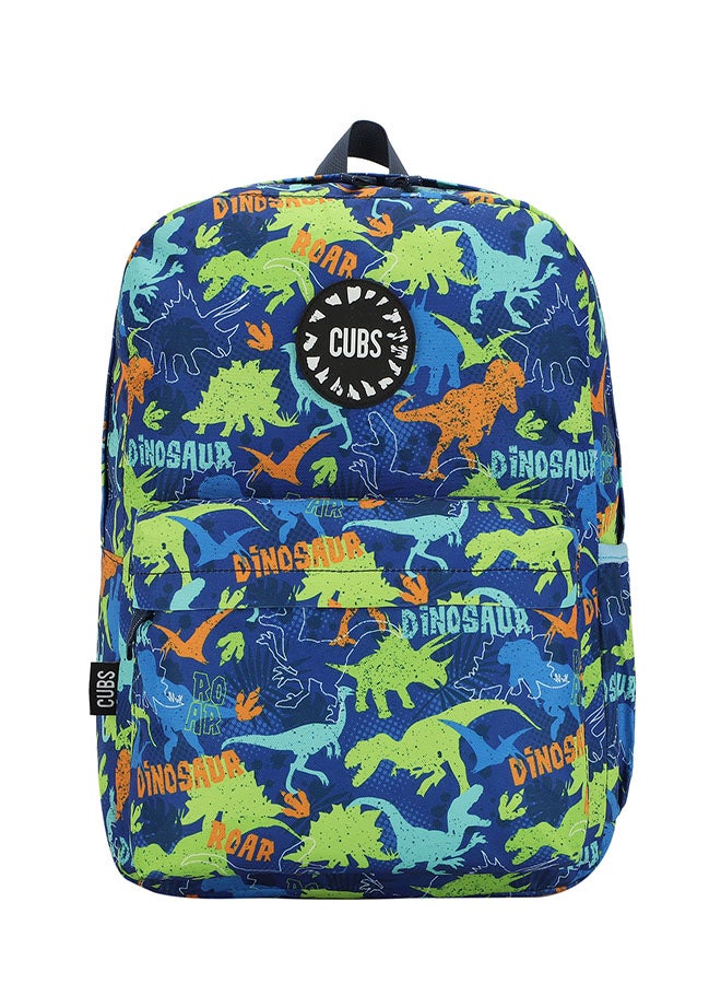 CUBS Dinosaur Print Waterproof Kids 28L Backpack with zip closure Ideal for 6-12 years age group, Compatible with 15" Laptop - Image 1