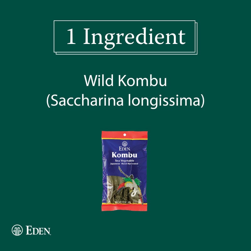 Eden Kombu, Wild Japanese Hand Harvested Sea Vegetable, for Dashi, Seaweed, 2.1 Oz - Image 2