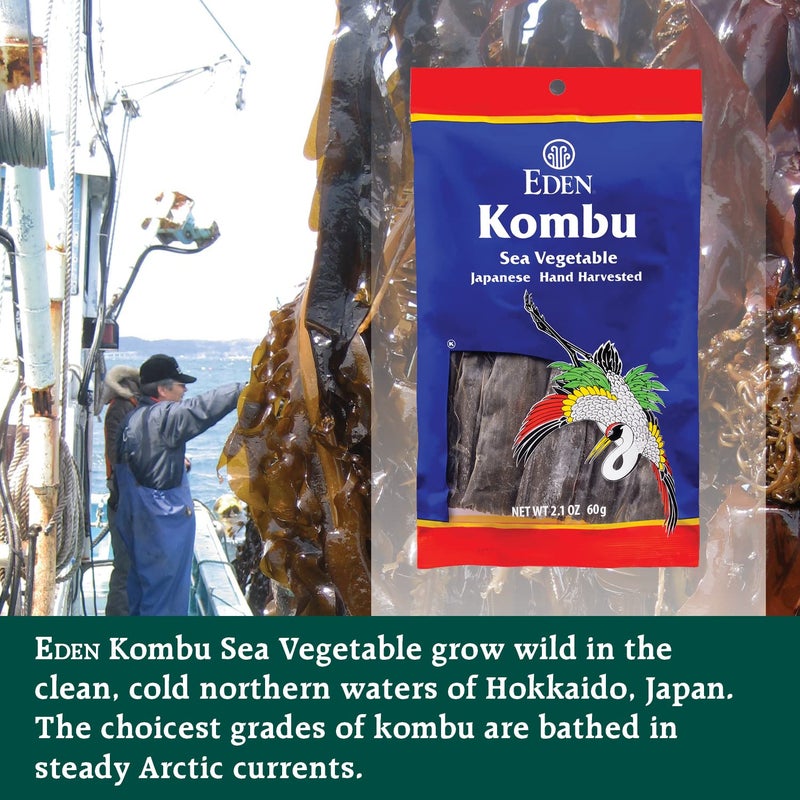 Eden Kombu, Wild Japanese Hand Harvested Sea Vegetable, for Dashi, Seaweed, 2.1 Oz - Image 3