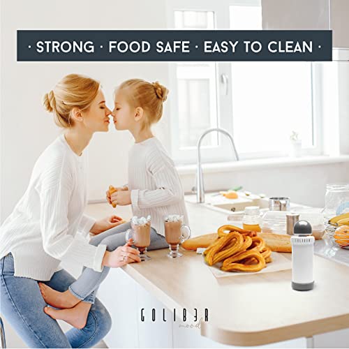 GOLIBER Churro Maker Machine - 8 Different Nozzle for Churros Maker Machine - Churreras para Churros and Cheese Straw Press - Easy Handle Churro Piping Tip (Gray) - Image 4