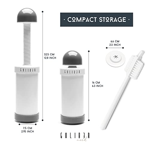 GOLIBER Churro Maker Machine - 8 Different Nozzle for Churros Maker Machine - Churreras para Churros and Cheese Straw Press - Easy Handle Churro Piping Tip (Gray) - Image 3