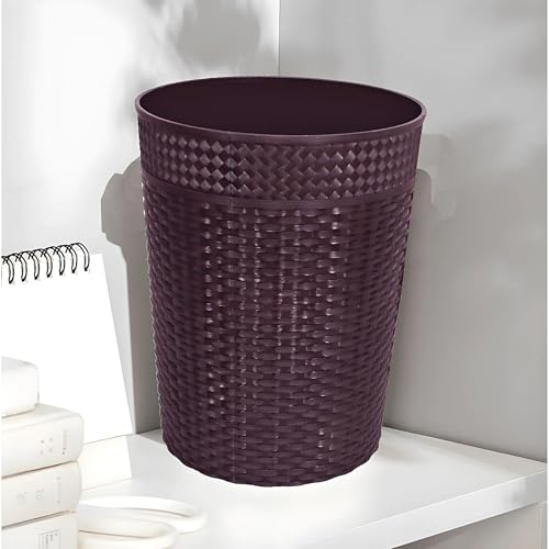 Kuber Industries 10 Litre Plastic Dustbin, Step-On, Brown, 10 Litre, 24 cm x 30 cm x 24 cm, Portable, Lightweight, Office, Living Room, Bathroom, Kitchen - Image 4