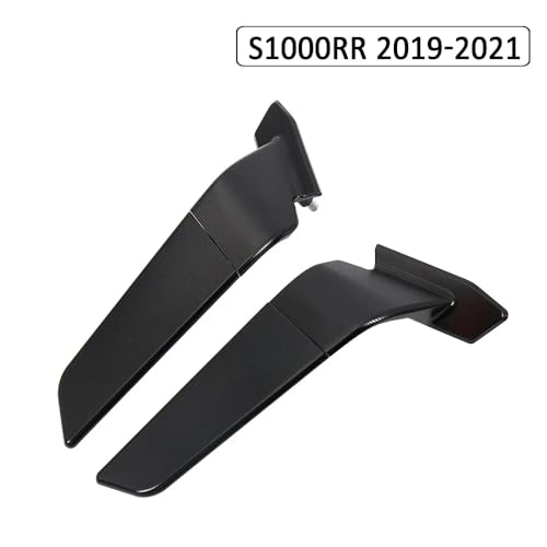 WALIPILUSI CNC Aluminum Motorcycle Mirrors Adjustable Wind Wing Side Mirrors Anti-Glare Rearview Mirrors Fits for BMW S1000RR 2019-2024 Black Motorcycle Rear View Mirrors (Year: 2019-2024) - Image 2