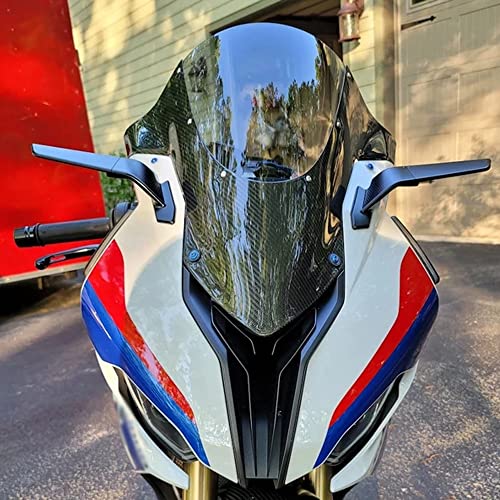 WALIPILUSI CNC Aluminum Motorcycle Mirrors Adjustable Wind Wing Side Mirrors Anti-Glare Rearview Mirrors Fits for BMW S1000RR 2019-2024 Black Motorcycle Rear View Mirrors (Year: 2019-2024) - Image 5