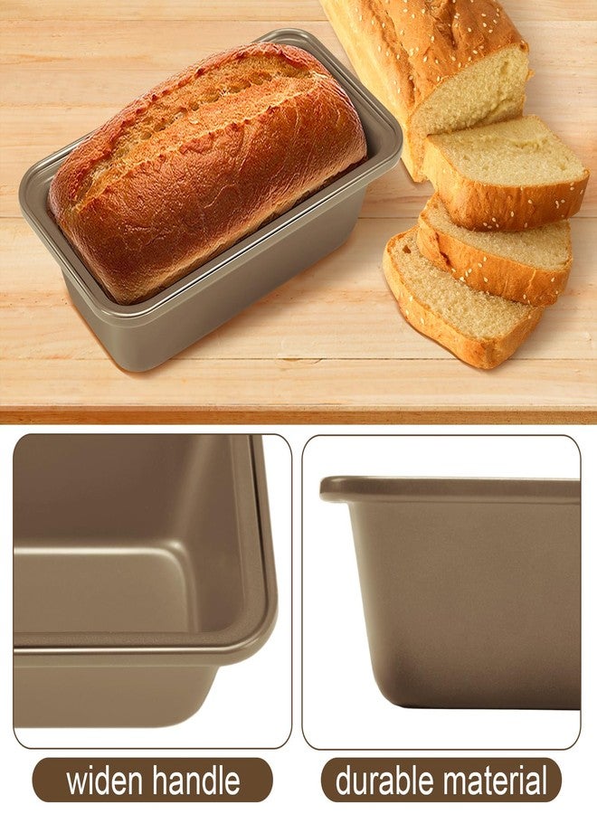Uiifan 12 Pcs Mini Loaf Pan for Baking Bread Non Stick Small Banana Bread Tins Mini Loaf Pans for Nonstick Tiny Meatloaf Pan Carbon Steel for Oven and Baking (6 * 3.3 * 2inch,Gold) - Image 4