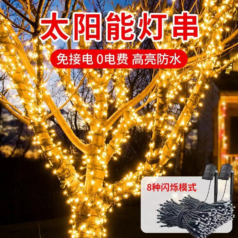 Solar String Lights Led  Decorative Lights Garden Courtyard Outdoor Waterproof New Year Lights Flashing Lights String Lights - Image 1