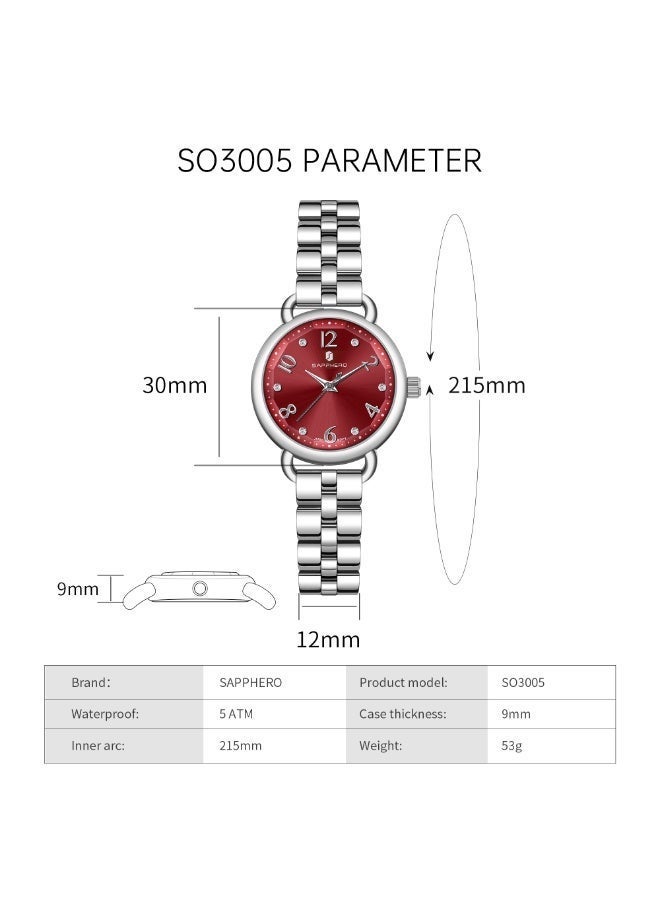 SAPPHERO Watches for Women Luxury Stainless Steel Ladies Watches Women's Bracelet Watch Small Analog 5ATM Waterproof Wrist Watch Elegant Gifts for Women - Image 4