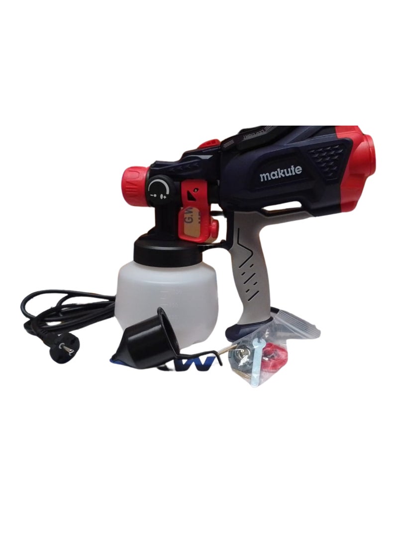 makute 1200ML Electric Spray Gun with 550W, Ø1.0/1.8/2.5mm Nozzle Size, 32000rpm, Adjustable Nozzles, Multi-Purpose Spraying,LED Light, 50 din/sec Max Viscosity for paints, varnishes, stains, and more (SG131)  - Image 2