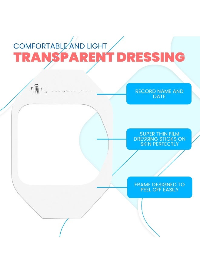 Houseables Waterproof Bandages Transparent Film Dressing Waterproof Bandages Post Surgical for Wound Cover Showering Patches for Skin Swimming Tattoo Medical IV Clear 2 38 x2 34 100 Pack - Image 4