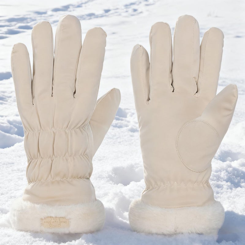 Mealah Thermal Winter Gloves for Women,Windproof Snow Gloves for Skiing Cycling Running Work - Image 2